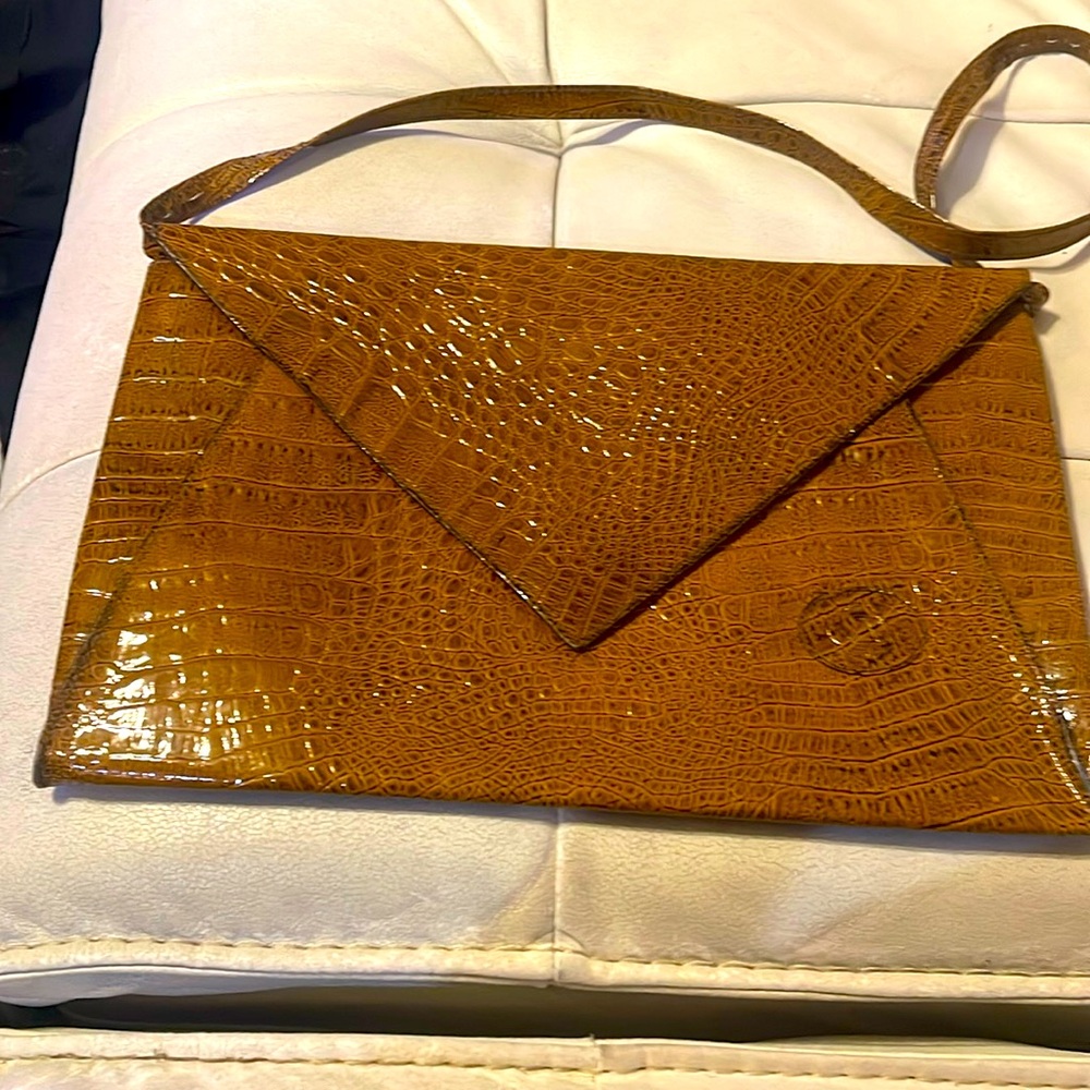 Vintage crocodile caramel brown purse by Hartley Westwood Great Conditionon
